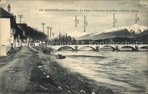 Montmelian Le Pont vue prise de la Rive droite de l Isere Kat. Montmelian