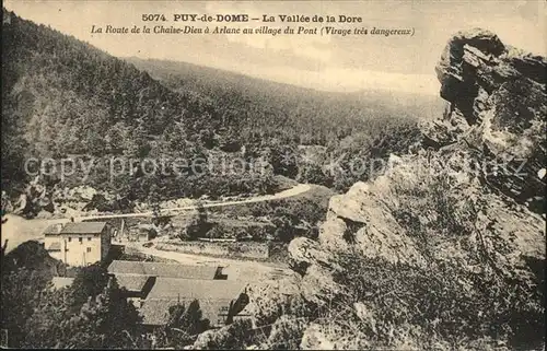 Puy de Dome La Route de la Chaise Dieu a Arlanc au village du Pont Kat. Neuville