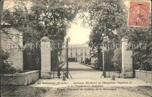 La Malmaison Ancienne Residence de l Empereur Napelon Ier Imperatrice Josephine Entree Principale du Chateau Kat. La Malmaison
