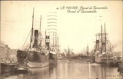 Le Havre Canal de Tancarville Bateaux Kat. Le Havre