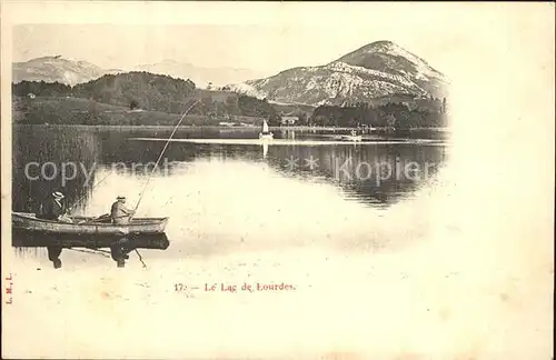 Lourdes Hautes Pyrenees Le Lac Bateau Montagnes Kat. Lourdes