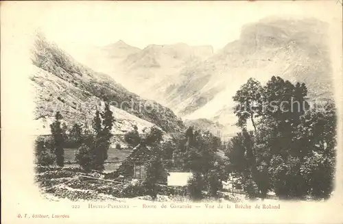 Gavarnie Hautes Pyrenees Vue de la Breche de Roland Kat. Gavarnie