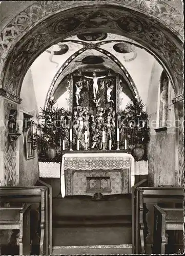Meschede Klausenkapelle Sankt Michael Holzgeschnitzter Altaraufsatz Kat. Arnsberg