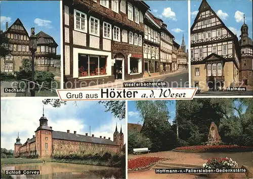Hoexter Weser Dechanei Westerbachstrasse Rathaus Schloss Corvey Kat. Hoexter