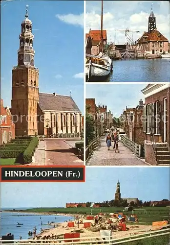 Hindeloopen Kirche Hafen Strand  Kat. Niederlande