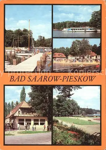 Bad Saarow Pieskow Anlegestelle Schwanenwiese HOG Pechhuette Erich Weinert Platz Kat. Bad Saarow