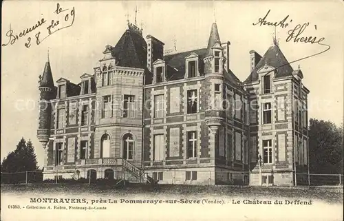 Montravers Chateau du Deffend Schloss Kat. Montravers