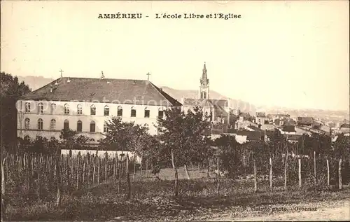 Amberieu en Bugey Ecole Libre Eglise Schule Kirche Kat. Amberieu en Bugey