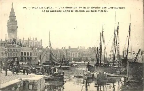 Dunkerque Division de la 2e flotille des Torpilleurs de la Manche Bassin du Commerce Kat. Dunkerque