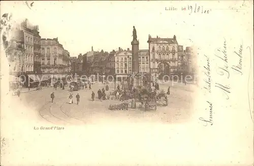 Lille Nord La Grande Place Monument Kat. Lille