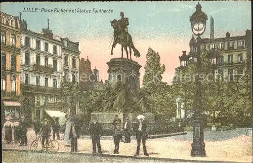 Lille Nord Place Richebe et Statue Faidherbe Kat. Lille