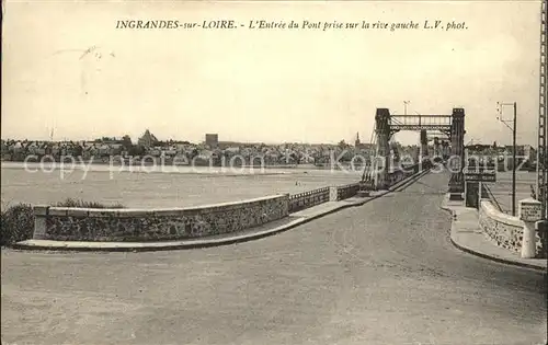 Ingrandes sur Loire Entree du Pont prise sur la rive gauche