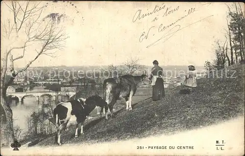 Nevers Nievre Paysage du Centre des vaches Kat. Nevers