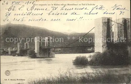 Montelimar Pont suspendu sur le Rhone Kat. Montelimar
