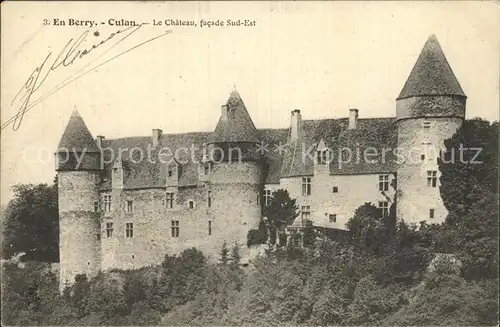 Culan Cher Chateau facade sud est Kat. Culan
