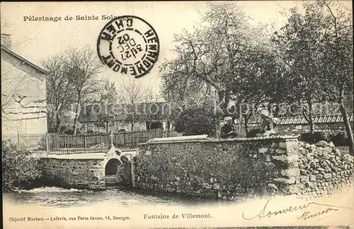 Sainte Solange Pelerinage Fontaine de Villemont Kat. Sainte Solange