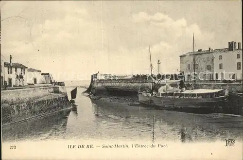 Ile de Re Saint Martin Entree du Port Bateau Kat. Saint Martin de Re