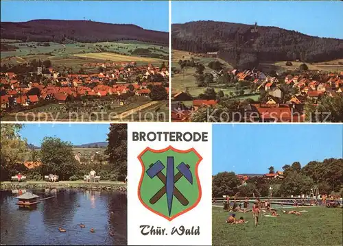 Brotterode Grosser Inselsberg Schanze Gelb Brunnen Teich  Kat. Brotterode