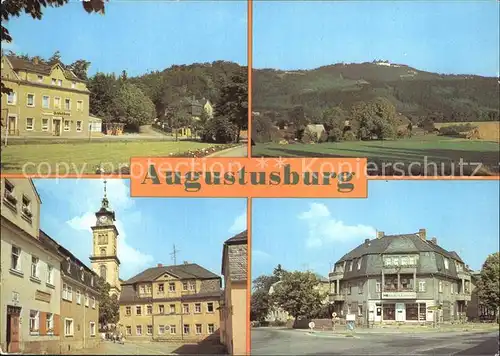 Augustusburg Kommissionsgaststaette Zum Schlossberg Markt  Kat. Augustusburg