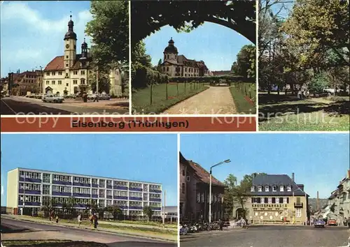 Eisenberg Thueringen Rathaus Schlossgarten Park es Friedens Kat. Eisenberg