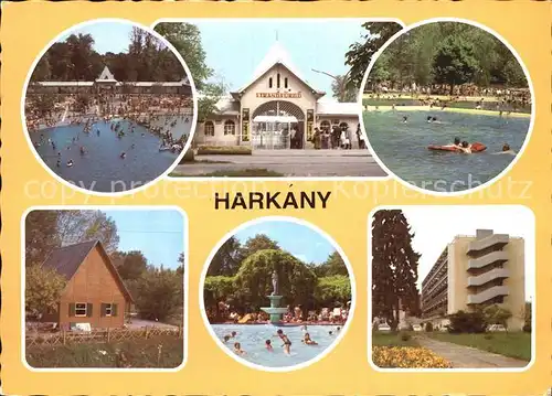Harkany Schwimmbad Ortsansichten Kat. Ungarn