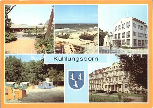 Kuehlungsborn Ostseebad Konzertgarten Bootsliegeplatz Zeltplatz FDGB Erholungsheime Kat. Kuehlungsborn