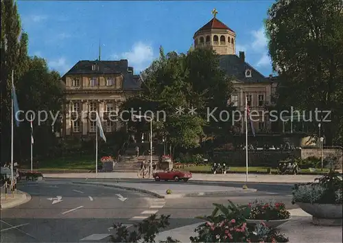 Bayreuth Blick vom Luitpoldplatz zum Schlossturm Kat. Bayreuth