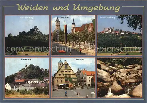 Weiden Oberpfalz Flossenburg Leuchenberg Parkstein Waldnaabtal Ortsansichten Kat. Weiden i.d.OPf.