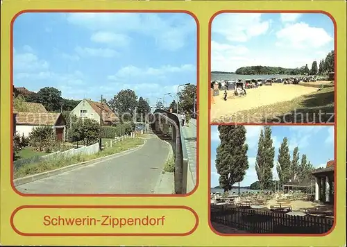 Zippendorf Fussgaengerbruecke Strandbad  Kat. Schwerin
