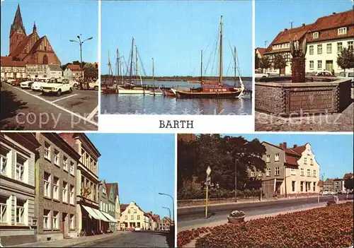Barth Markt Mole Brunnen am Markt Parkanlage Dammstrasse Kat. Barth