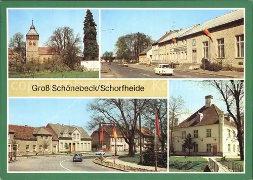 Gross Schoenebeck Kirche Baudenkmal Barock Konsumgaststaette Zur Schorfheide Kat. Schorfheide