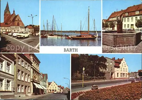 Barth Markt Mole Brunnen Markt Ernst Thaelmann Strasse Parkanlage Kat. Barth