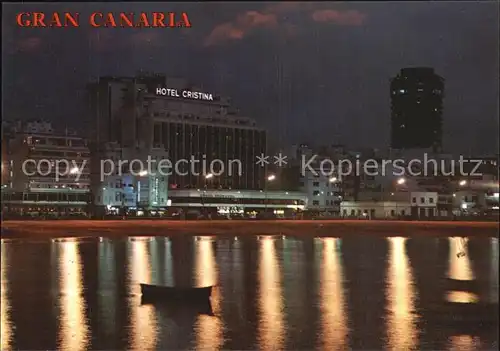 Gran Canaria Las Palmas Playa de las Canteras Nacht Kat. Spanien