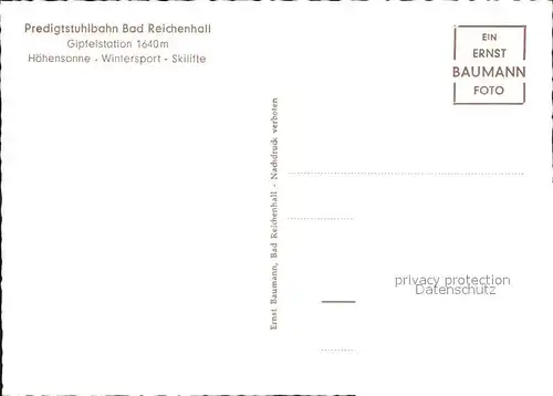 Bad Reichenhall Predigstuhlbahn mit Berghotel Kat. Bad Reichenhall