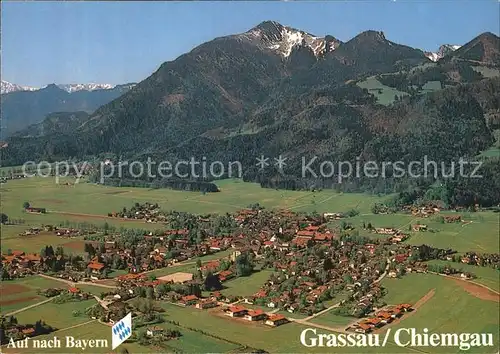 Grassau Chiemgau Fliegeraufnahme Kat. Grassau