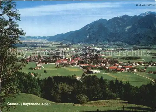 Grassau Chiemgau Panorama mit Hochfelln Kat. Grassau