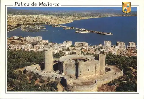 Palma de Mallorca Fliegeraufnahme Castillo de Bellver y Puerto  Kat. Palma de Mallorca