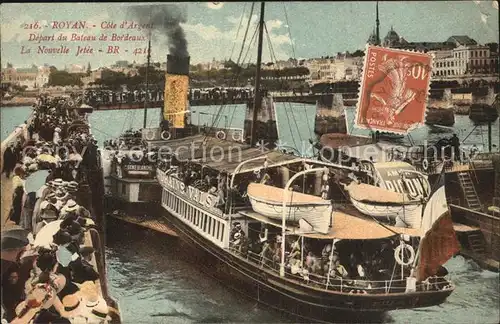 Royan Charente Maritime Depart du Bateau de Bordeaux Nouvelle Jetee Kat. Poitiers Charentes