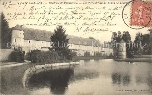 Chaussy Val d Oise Chateau de Villarceau Piece d Eau de Ninon de Lenclos Kat. Chaussy