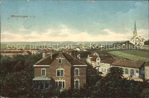 Moerchingen Ortsansicht mit Kirche Kat. Morhange