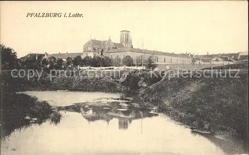 Pfalzburg Partie am Fluss Kirche Kat. Phalsbourg