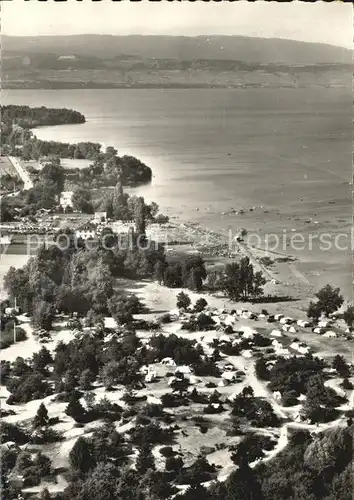 Excenevex Camping Plage Lac Leman Cote Suisse vue aerienne Kat. Excenevex