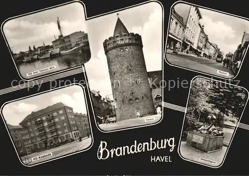 Brandenburg Havel HO Kaskade VEB Ernst Thaelmann Werft Steintor Steinschlaegerin Kat. Brandenburg