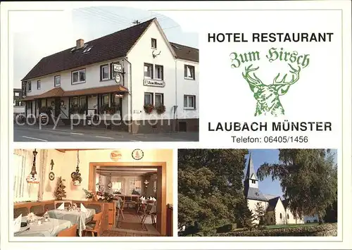 Laubach Hessen Hotel Restaurant Zum Hirsch Kat. Laubach Vogelsberg