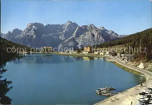 Misurina Sorapis Panorama mit See Kat. Italien