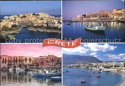 Kreta Crete Teilansicht Hafen Bucht Kat. Insel Kreta