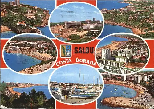 Salou Fliegeraufnahme Hafen Strand  Kat. Tarragona Costa Dorada