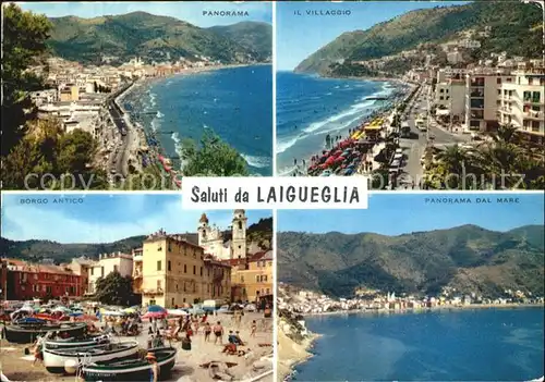 Laigueglia  Panorama Il Villaggio Borgo Antico Panorama dal Mare Kat. Savona