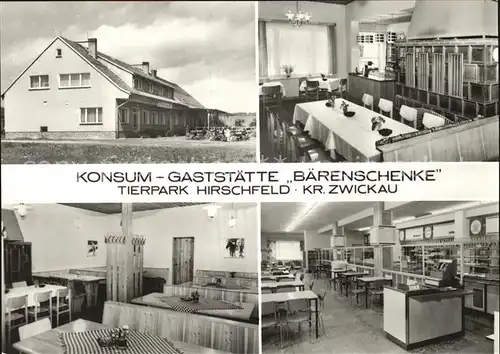 Hirschfeld Zwickau Gaststaette Baerenschenke  Kat. Hirschfeld Zwickau