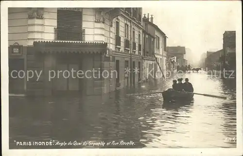 Paris inonde Quai de Grenelle Rue Rouelle Hochwasser Katastrophe Kat. Paris